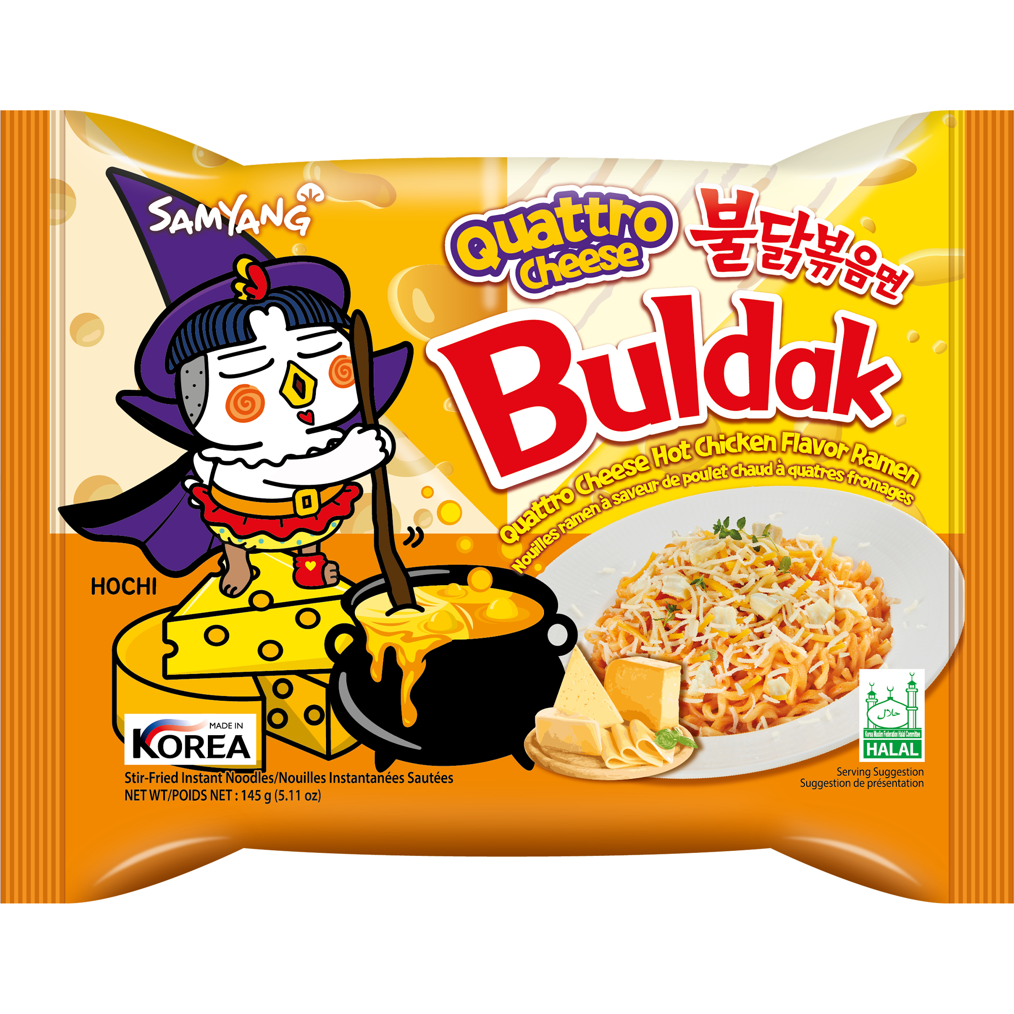Mì khô gà phô mai Quattro Buldak